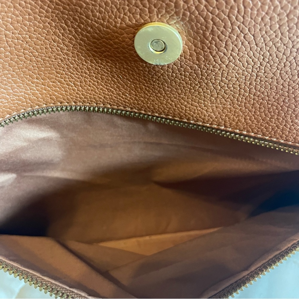 Freshly Picked Classic Diaper Bag II Cognac Vegan Leather 13x15in - Picture 8 of 11